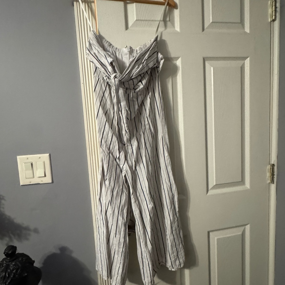 Striped Jumpsuit in Black and White